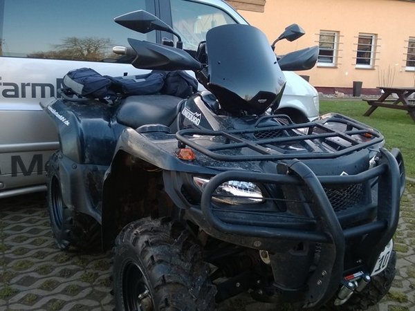 Quad ATV Scheibe Windschild Z-SCREEN schwarz mit Halterung bikefarmMV